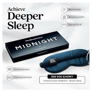 Midnight Silk Sleep Mask - Navy Blue